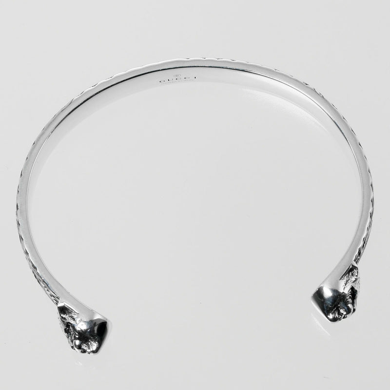 GUCCI] Gucci Cat head bracelet Kafkakhu Bangle Silver 925 CAT HEAD
