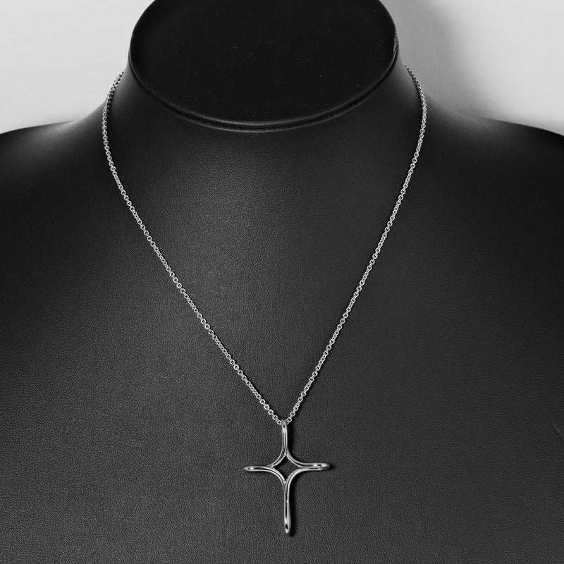 Tiffany Cross Necklace in Silver and Gold