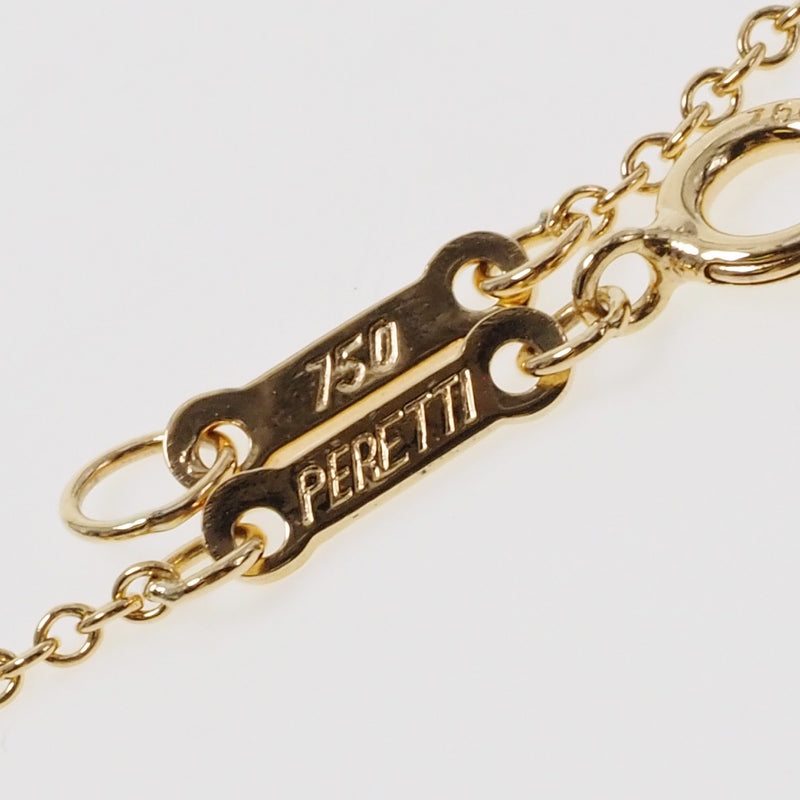 [Tiffany & co.] Tiffany Open Heart Elsa Peletti K18 Gold Ladies Collar A Rank