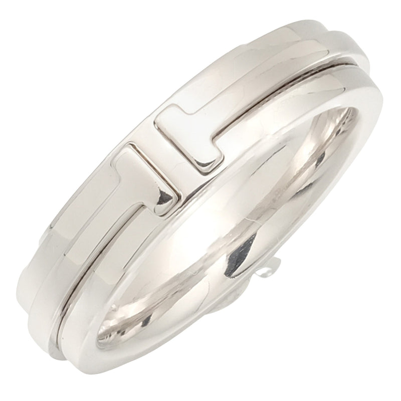 [TIFFANY & CO.] Tiffany T Narrow 4.5mm K18 White Gold No. 7 Ladies Ring / Ring A+Rank