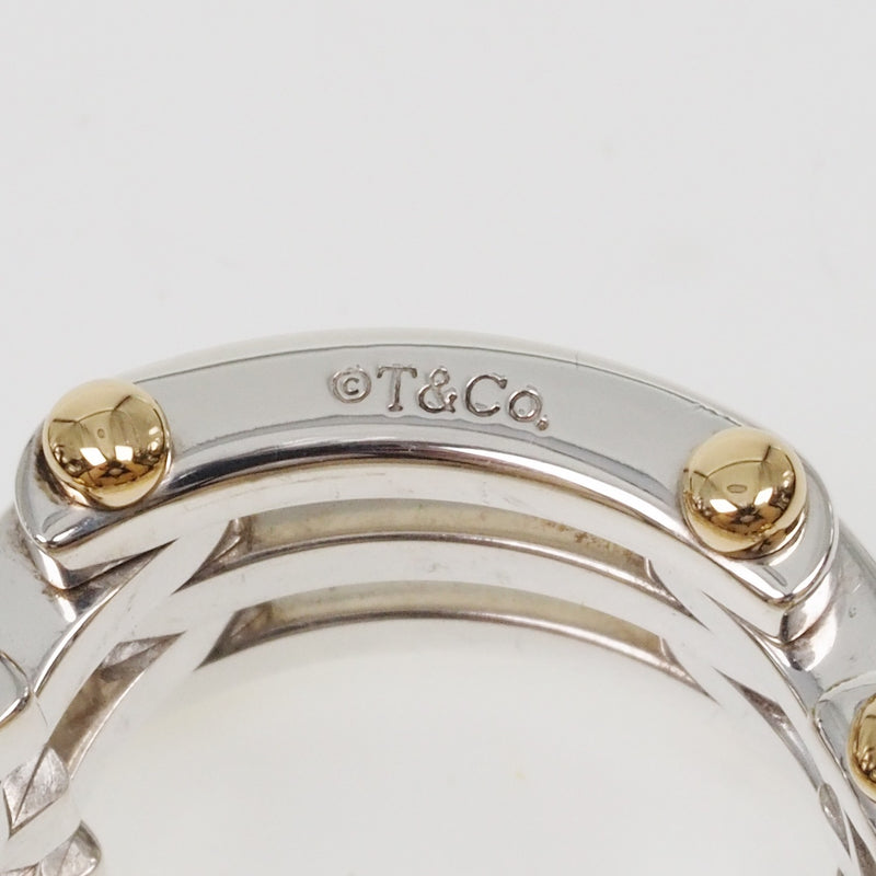 [Tiffany & Co.] Tiffany Gate Vintage Silver 925 × K18 금 No. 17 숙녀 링 / 링 A 순위