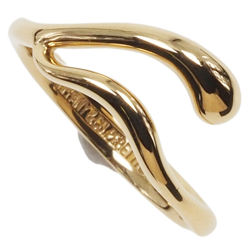 [Tiffany & Co.] Tiffany Free Form Tear Drop K18 Gold No. 10 Ladies Ring / Ring a Rank