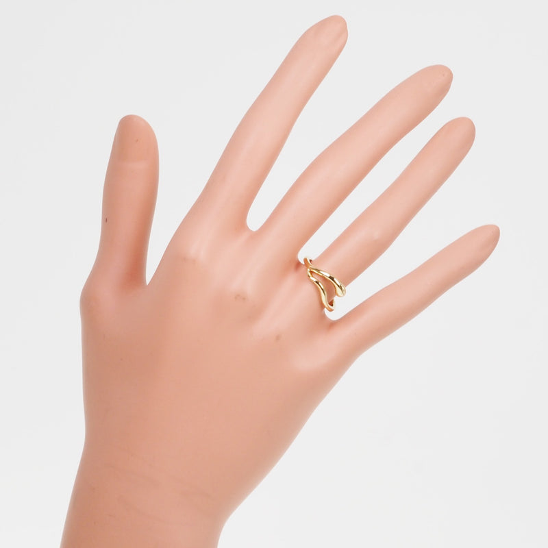 [TIFFANY & CO.] Tiffany Free Form Tear Drop K18 Gold No. 10 Ladies Ring / Ring A Rank