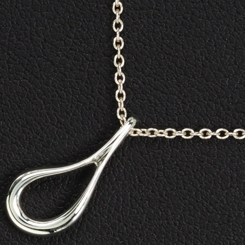 [Tiffany & Co.] Tiffany Open Tea Drop Elsa Peletti Silver 925 Ladies Necklace A Rank