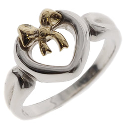 [TIFFANY & CO.] Tiffany Heart Ribbon Silver 925 × K18 Gold No. 10 Ladies Ring / Ring