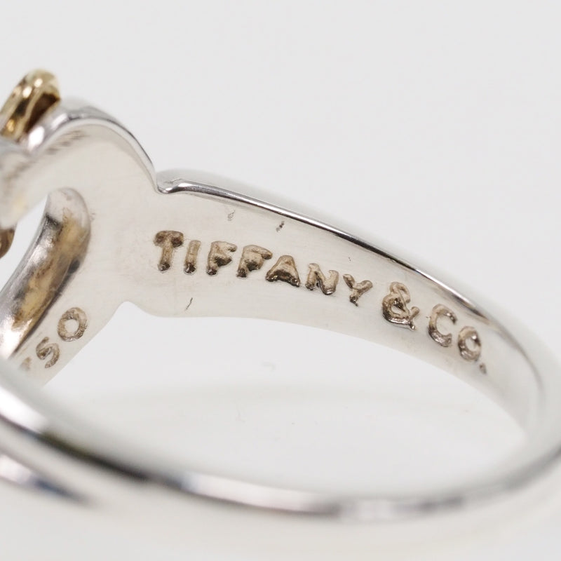 [Tiffany & Co.] Tiffany Heart Ribbon Silver 925 × K18 금 No. 10 숙녀 링 / 링