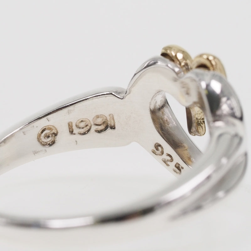 [TIFFANY & CO.] Tiffany Heart Ribbon Silver 925 × K18 Gold No. 10 Ladies Ring / Ring