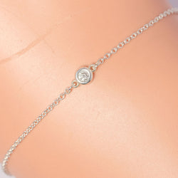 [TIFFANY & CO.] Tiffany Vizer Yard Silver 925 x Diamond Ladies Bracelet