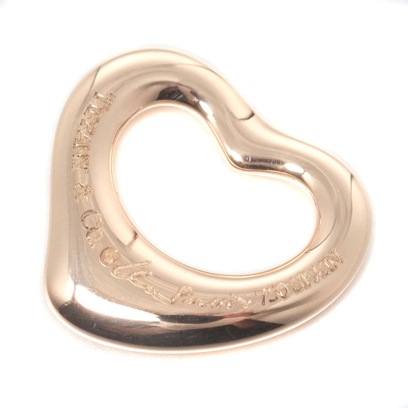 [Tiffany & Co.] Tiffany Open Heart Elsa Peletti K18 Pink Gold Unisex Pendant Top