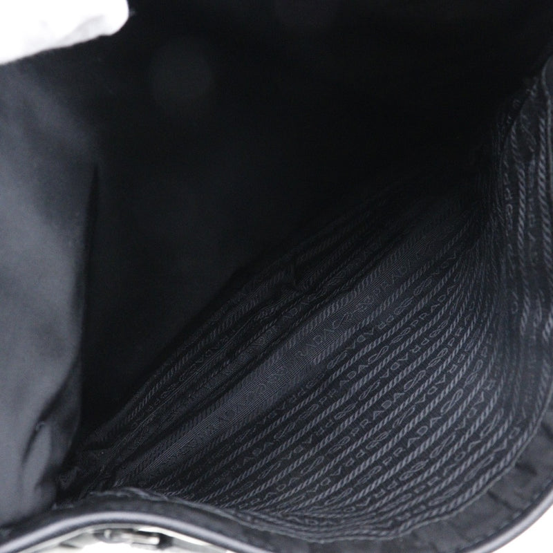 [Prada] Prada 메신저 백 숄더백 로고 플레이트 나일론 검은 대각선 어깨 A4 플랩 메신저 백 유니스퇴크
