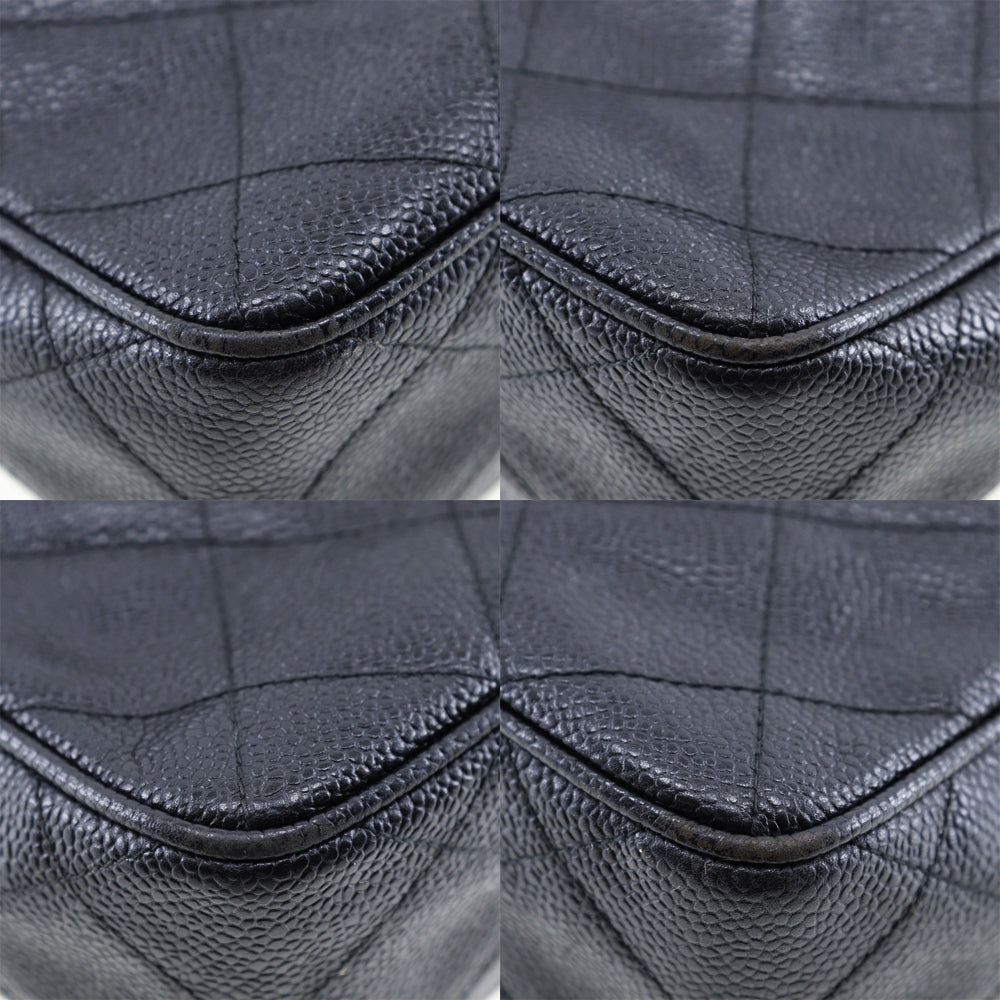 CHANEL】シャネル マトラッセ ショルダーバッグ ロゴ キャビアスキン