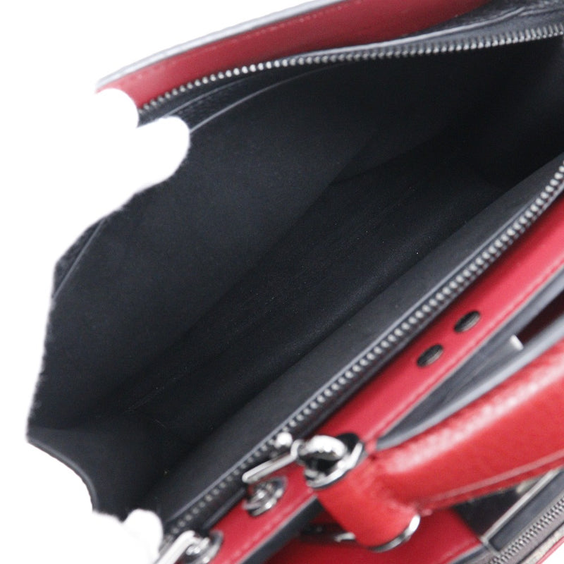 [FENDI] Fendi Pocket Caboo ISEEEU Small Handbag Zukka 7VA530 Calf Black/Red Hand Rock Peekaboo ISEEU SMALL Ladies A+Rank