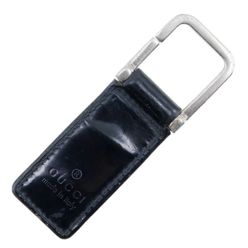 [gucci] gucci钥匙环钥匙链g图案金属X搪瓷银/黑色钥匙环中b级