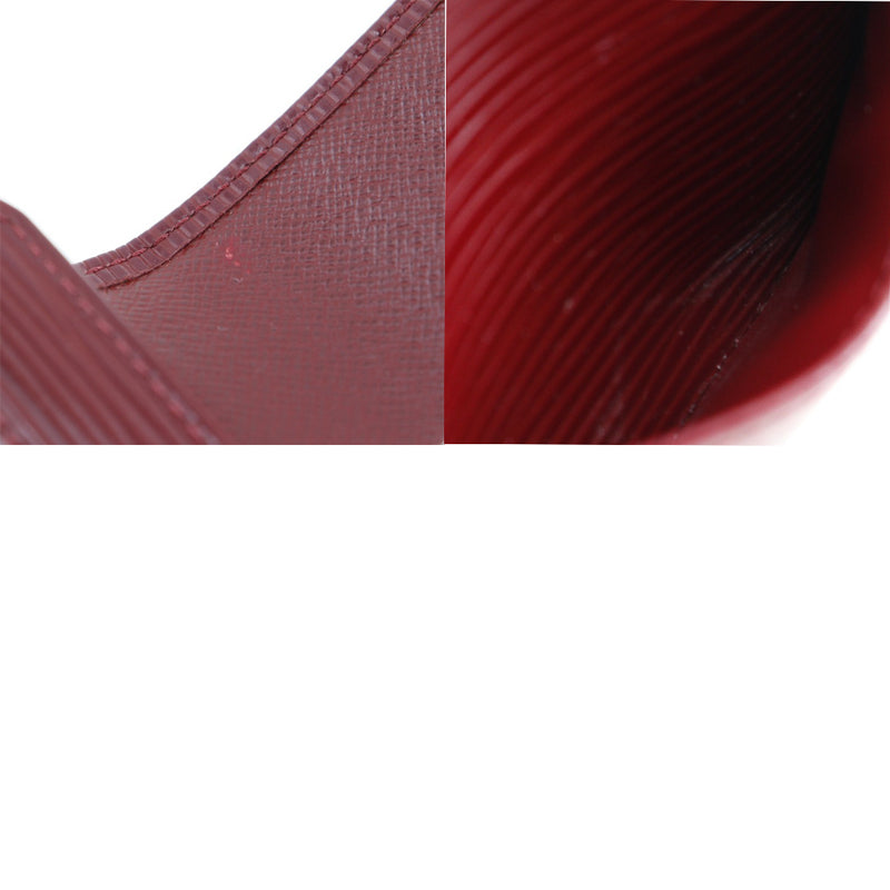 [Louis Vuitton]路易威登 
 Portofoille Sarah Long Callet 
 M63.34亿EPILER红宝石红色CA3180邮票快照按钮portefeiulle sarah女士