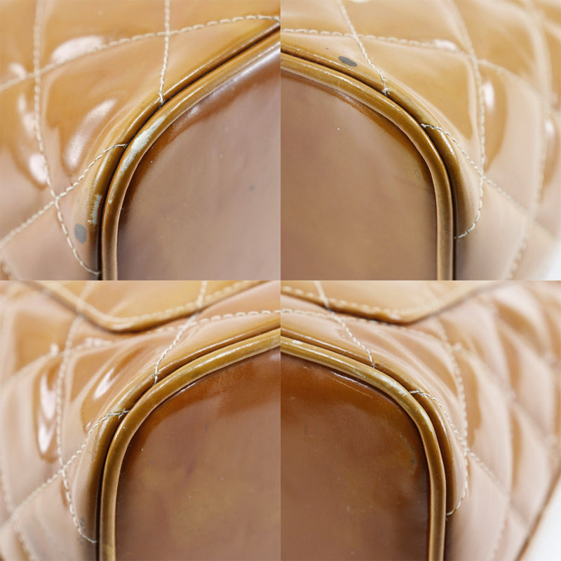 [香奈儿]香奈儿 
 重印手提袋 
 可可标记A01804搪瓷棕色的肩膀手是A5紧固件女士女士
