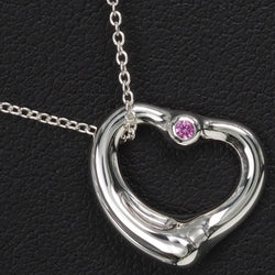 [Tiffany & Co.] Tiffany Open Heart Silver 925 X Pink Sapphire Ladies 목걸이 랭크