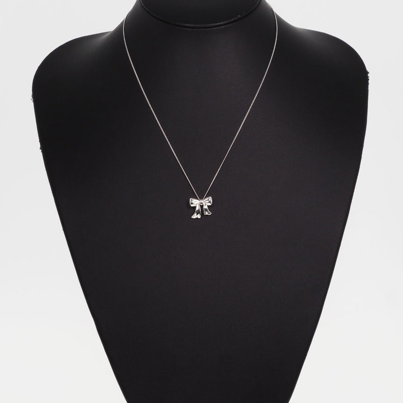 [TIFFANY & CO.] Tiffany Ribbon Silver 925 Ladies Necklace A Rank