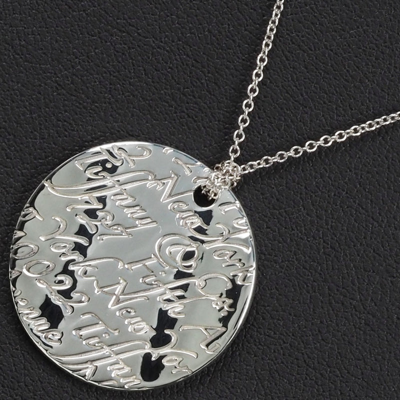 [Tiffany & Co.] Tiffany Notes Round Silver 925 Ladies Necklace A Rank