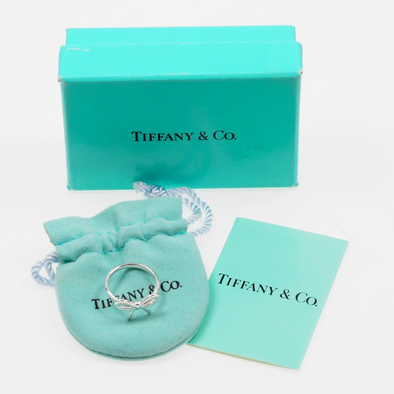 TIFFANY&Co.】ティファニー リボン シルバー925 8号 レディース リング