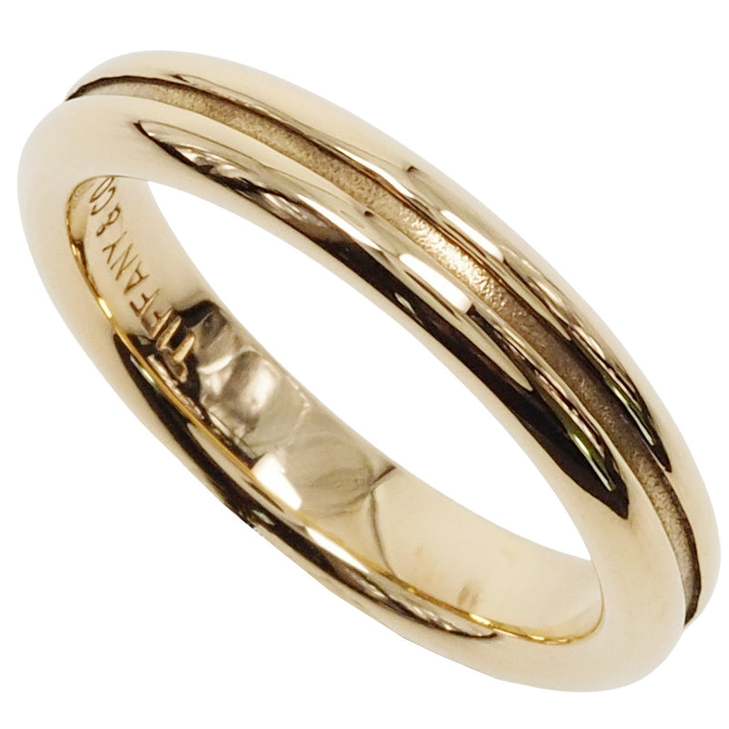 [TIFFANY & CO.] Tiffany Banding Ring No. 7 Ring / Ring Vintage K18 Yellow Gold Bundling 1 LINE Ladies A Rank