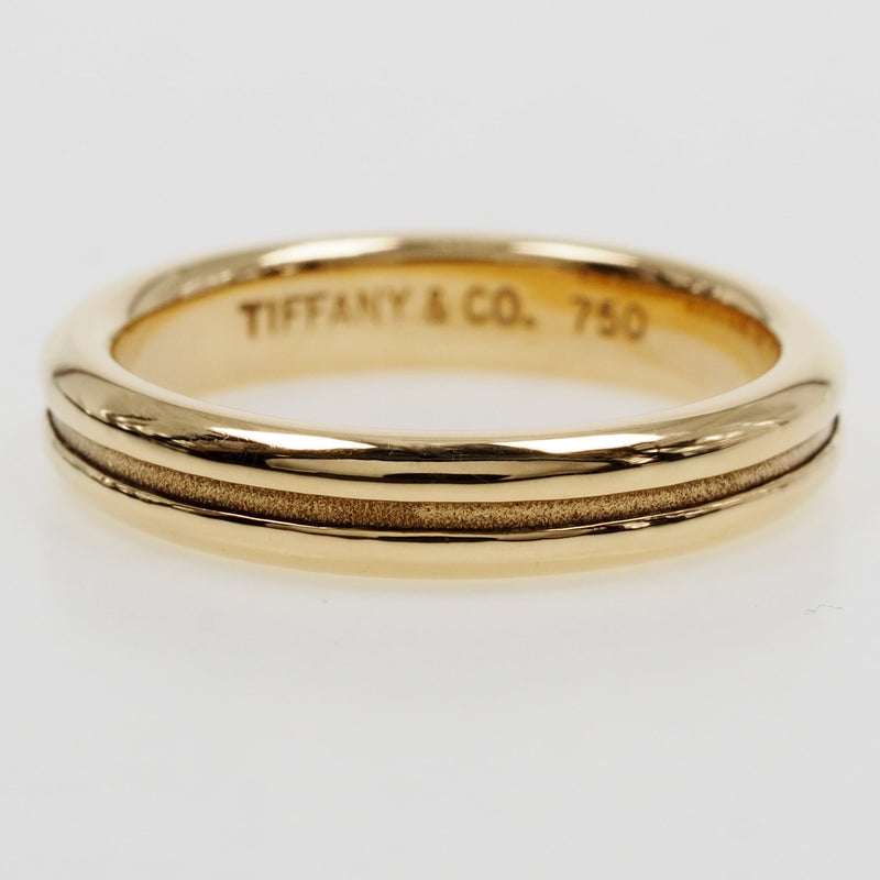 [TIFFANY & CO.] Tiffany Banding Ring No. 7 Ring / Ring Vintage K18 Yellow Gold Bundling 1 LINE Ladies A Rank