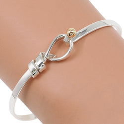 [Tiffany & co.] Tiffany Love Knot Silver 925 × K18 Gold Ladies Bangle A Rank