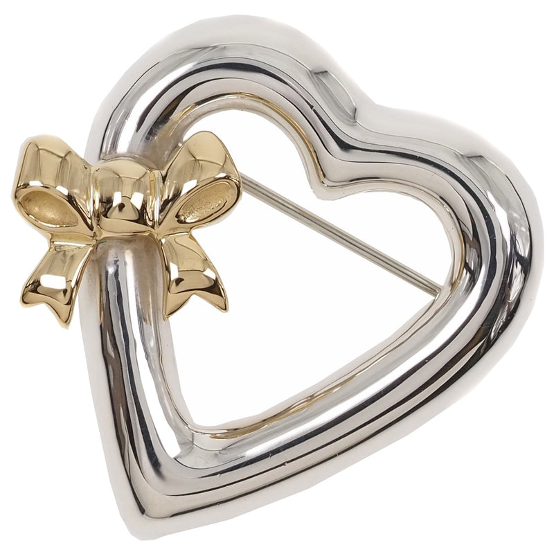 [Tiffany & Co.] Tiffany Heart Ribbon Vintage Silver 925 × K18 Gold_broches rank
