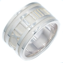 [Tiffany & Co.] Tiffany Atlas Wide Silver 925 12.5 Ladies Ring / Ring A Rank