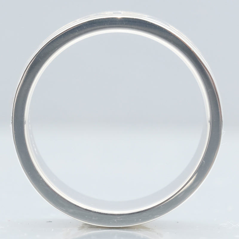 [TIFFANY & CO.] Tiffany Atlas Wide Silver 925 12.5 Ladies Ring / Ring A Rank