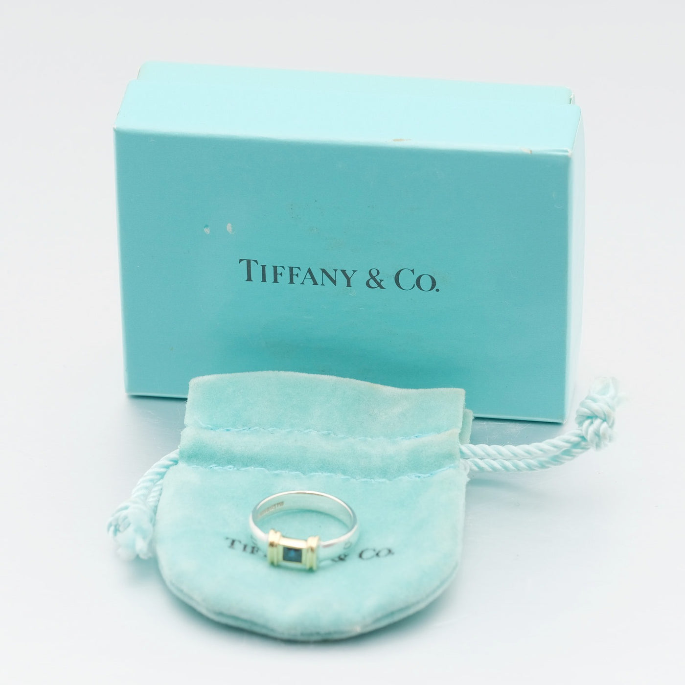 TIFFANY&Co.】ティファニー サファイア コンビ ヴィンテージ シルバー925×K18ゴールド 7号 レディース リング・指輪 A –  KYOTO NISHIKINO