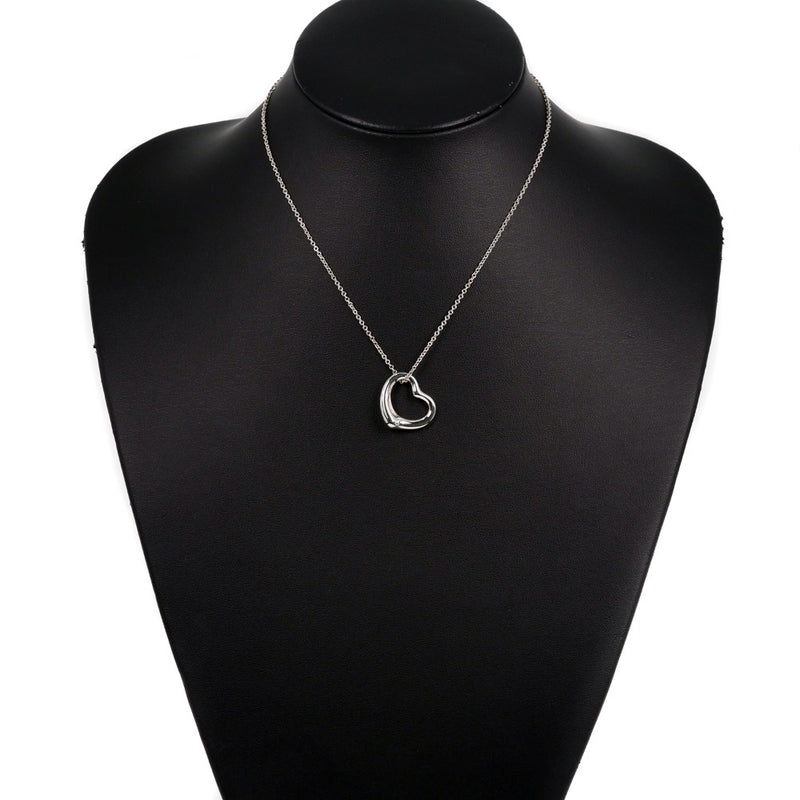 [Tiffany & Co.] Tiffany Open Heart Silver 925 Ladies Necklace A Rank