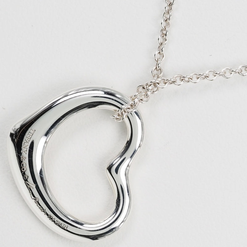 [Tiffany & Co.] Tiffany Open Heart Silver 925 Ladies Necklace A Rank