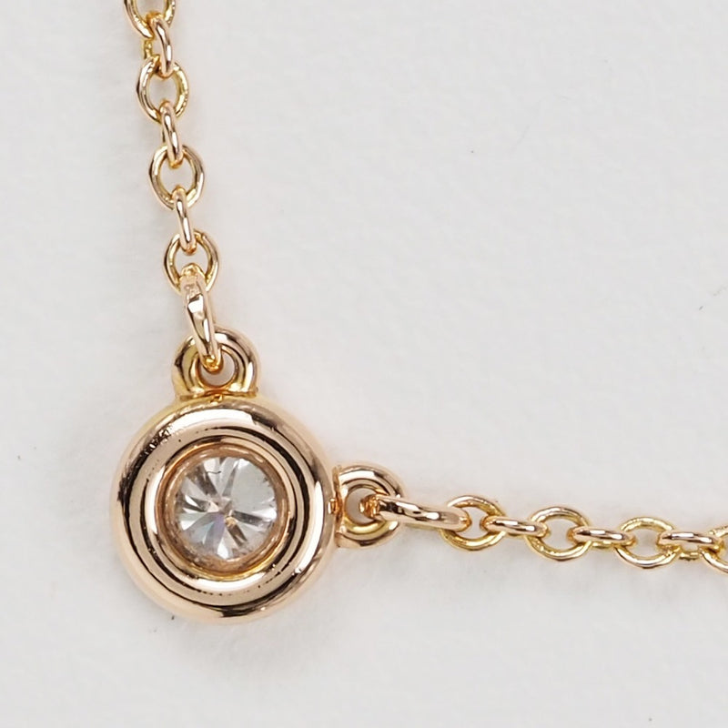 [TIFFANY & CO.] Tiffany Vizer Yard K18 Pink Gold x Diamond Ladies Necklace A Rank