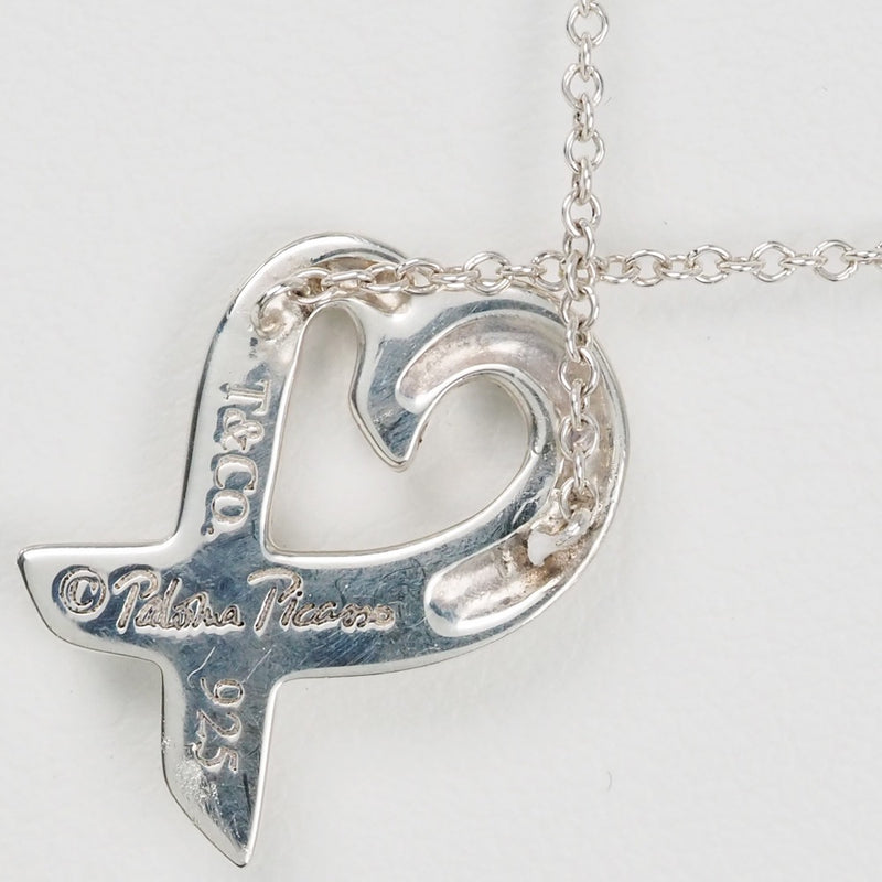 [TIFFANY & CO.] Tiffany Rubbing Heart Choin Tag Silver 925 Ladies Necklace