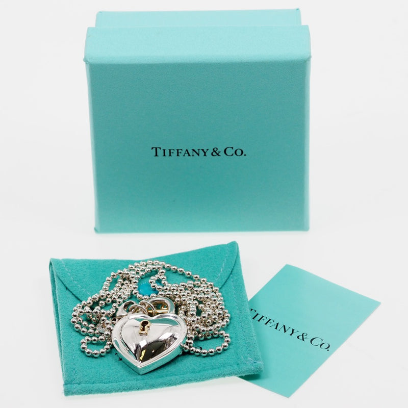 [TIFFANY & CO.] Tiffany Heart Rock Vintage Silver 925 × K18 Gold Ladies Necklace A Rank