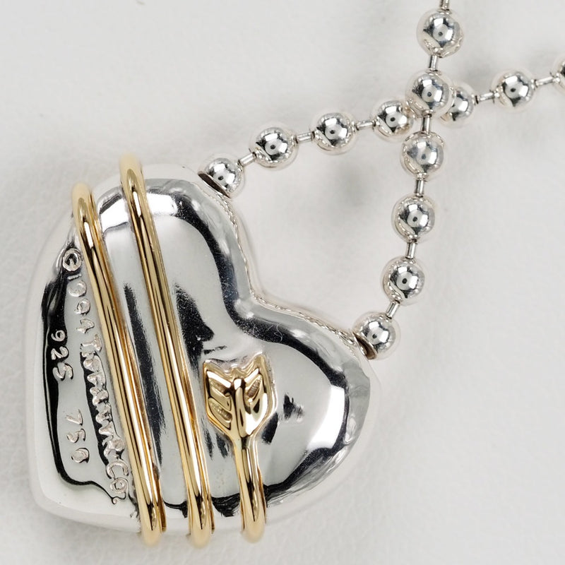[Tiffany & Co.] Tiffany Heart Arrow Vintage Silver 925 × K18 금 레이디 목걸이 A 등