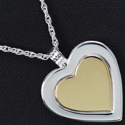 [Tiffany＆Co。] Tiffany Heart Combination Vintage Silver 925×K18 Gold Ladies项链A等级