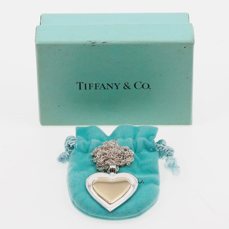 [Tiffany & Co.] Tiffany Heart Combination Vintage Silver 925 × K18 골드 숙녀 목걸이