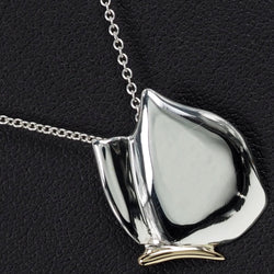 [TIFFANY & CO.] Tiffany Butterfly Silver 925 × K18 Gold Ladies Necklace A-Rank