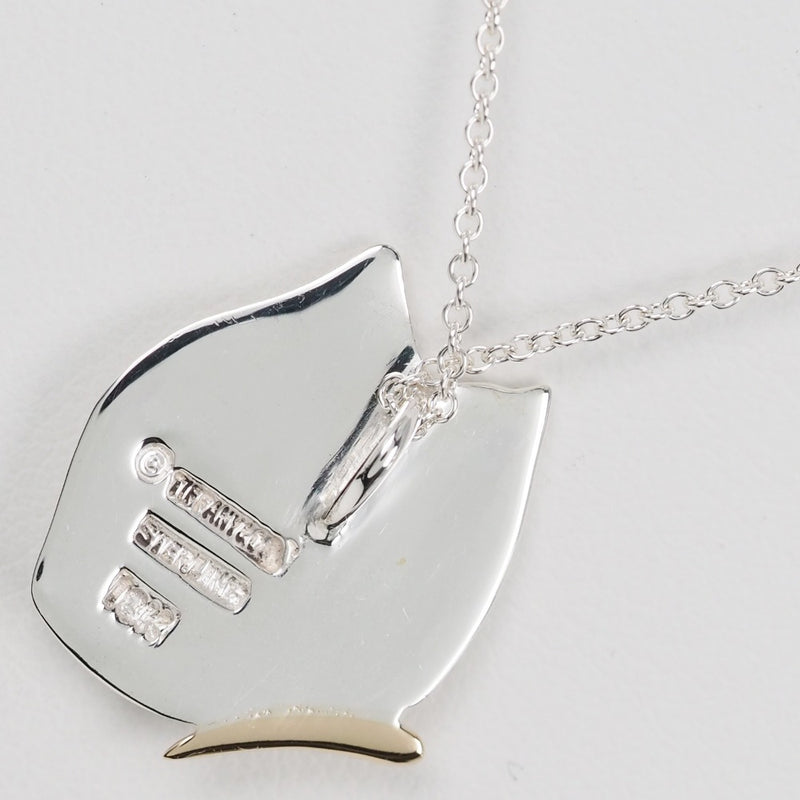 [Tiffany & Co.] Tiffany Butterfly Silver 925 × K18 금 레이디 목걸이 A 순위