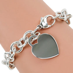 [TIFFANY & CO.] Tiffany Heart Tag Return Tou Silver 925 Ladies Bracelet A Rank