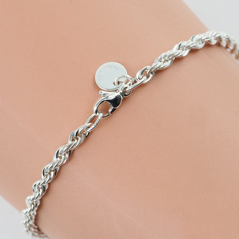 [TIFFANY & CO.] Tiffany Twist Chain Silver 925 Ladies Bracelet A Rank