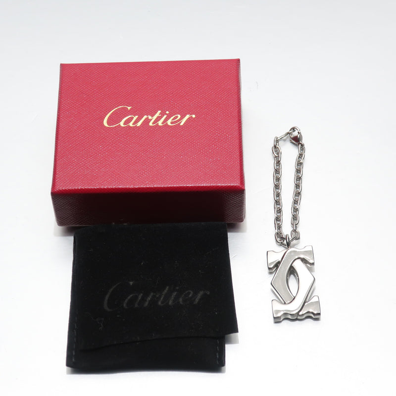 [Cartier] Cartier 2C Motif Metal _ Cadena de llave A-Rank