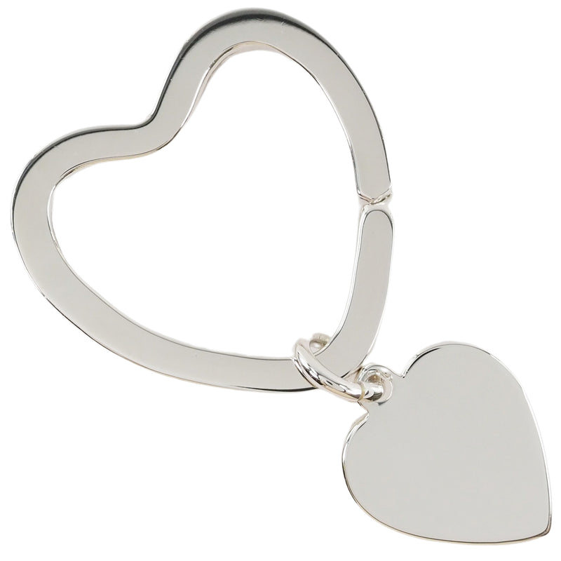 [Tiffany & co.] Tiffany Heart Motif Silver 925_ Keychain A Rank
