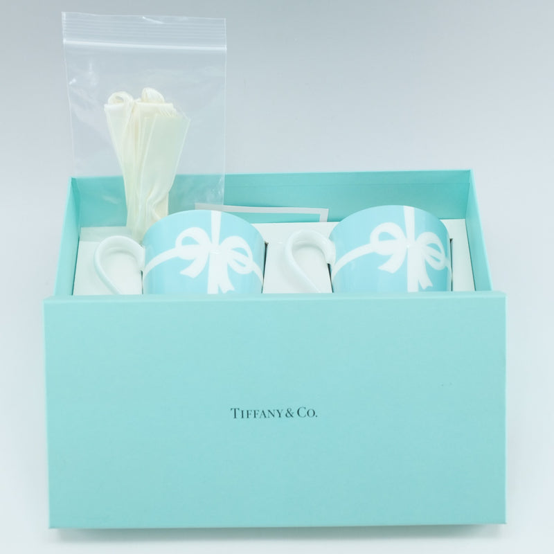 【TIFFANY&Co.】ティファニー
 ブルーボックス マグカップ×2 ポーセリン _ 食器
Sランク