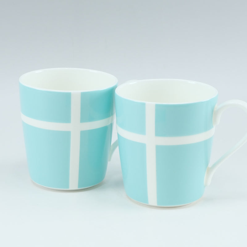 【TIFFANY&Co.】ティファニー
 ブルーボックス マグカップ×2 ポーセリン _ 食器
Sランク