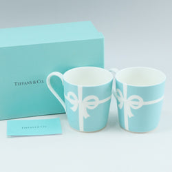 【TIFFANY&Co.】ティファニー
 ブルーボックス マグカップ×2 ポーセリン _ 食器
Sランク