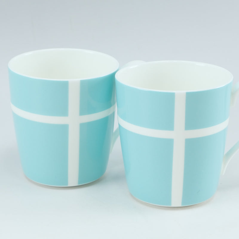 【TIFFANY&Co.】ティファニー
 ブルーボックス マグカップ×2 ポーセリン _ 食器
Sランク