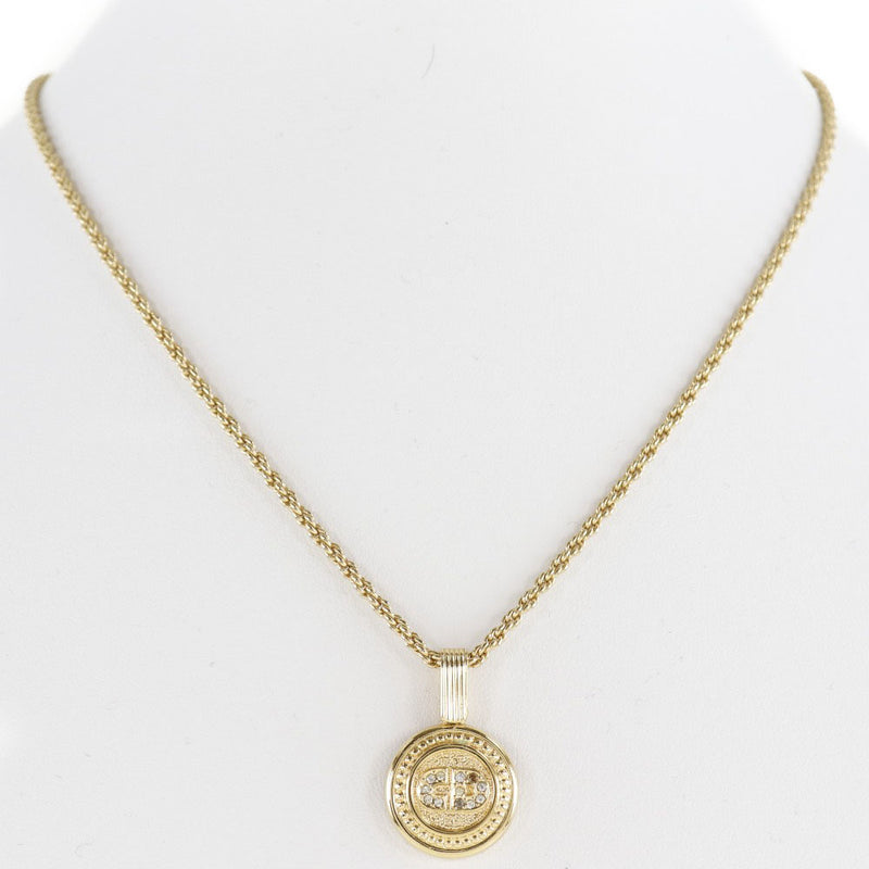 [DIOR] Christian Dior gold plating x Rhinestone Ladies Necklace