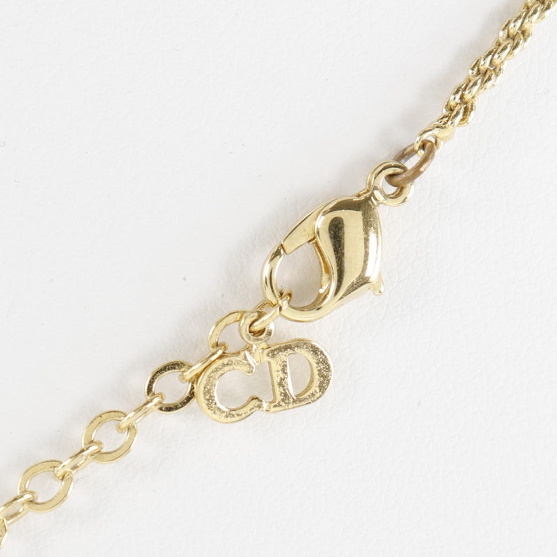 [DIOR] Christian Dior gold plating x Rhinestone Ladies Necklace